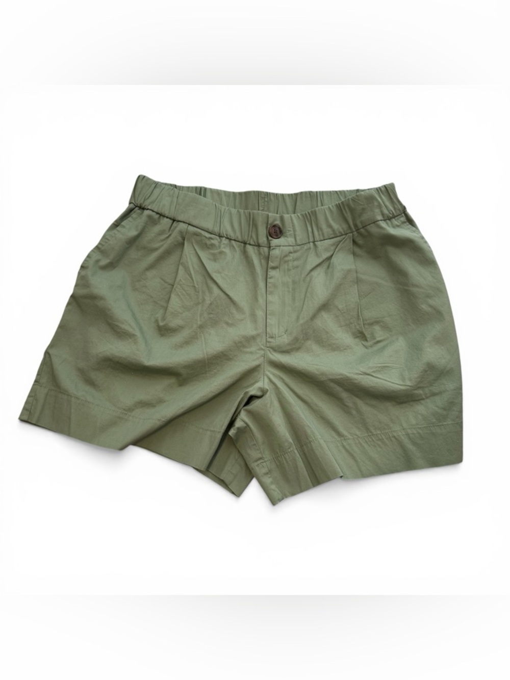 a new day Olive Green Flat-Front Casual Shorts